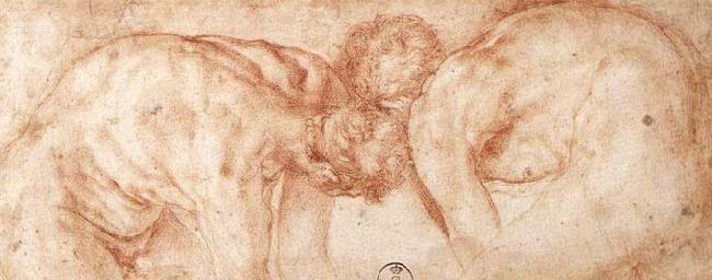 Pontormo, Jacopo Two Nudes Compared Sweden oil painting art